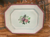 mint platter with floral pattern