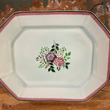 mint platter with floral pattern