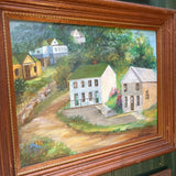 Wood Framed Acrylic Cardiff Hill Painting #21