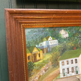 Wood Framed Acrylic Cardiff Hill Painting #21