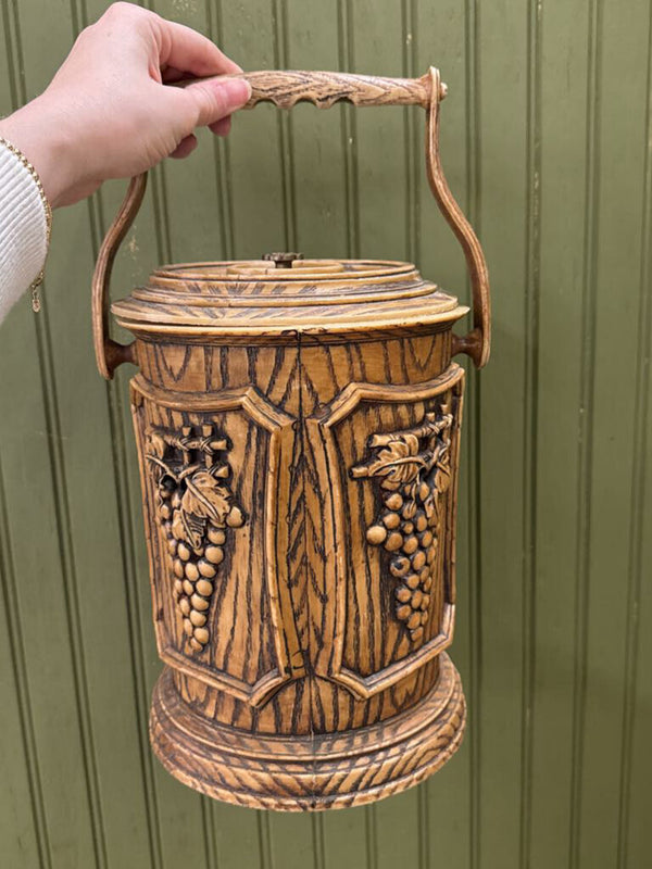 Faux Wood Ice Bucket