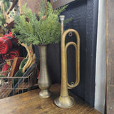 Vintage brass Rexcraft U.S. Regulation Military ceremonial/signal trumpet, engraved mfr stamp