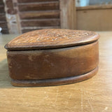 Carved wood heart dish