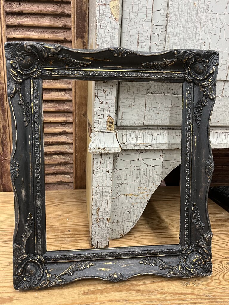 Black/gold distressed frame
