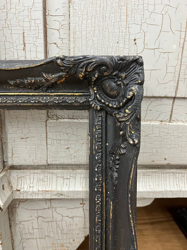 Black/gold distressed frame