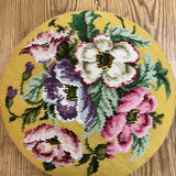 Antique embroidered stool