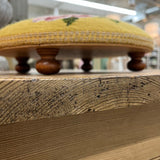 Antique embroidered stool
