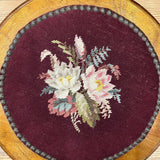 Antique embroidered stool
