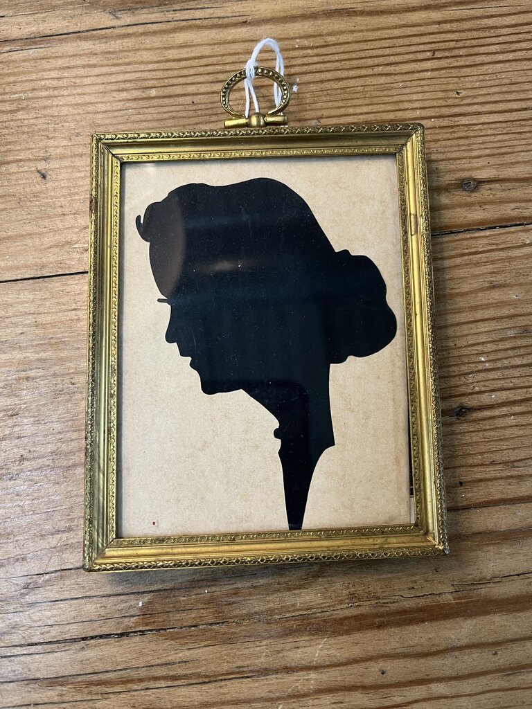 Gold framed silhouette