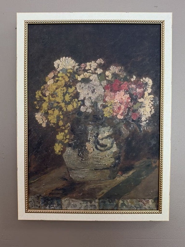 Vase of Pink & Yellow Flowers Framed (11x15)
