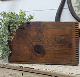 Vintage wood crate with handles, solid and sturdy!