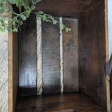 Vintage wood crate with handles, solid and sturdy!