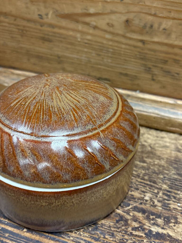 Earthy Pottery Dish with Lid