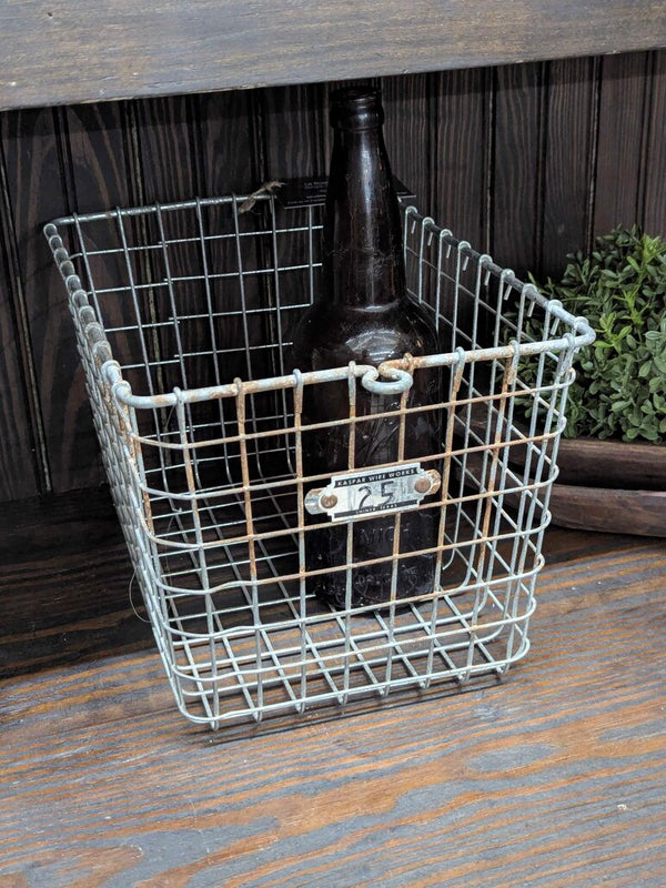 Vintage locker basket #25