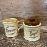 Retro Cream and Sugar Set