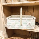 Vintage metal woven basket