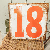 Rusty Metal Number sign