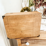 Wooden box with horse carving