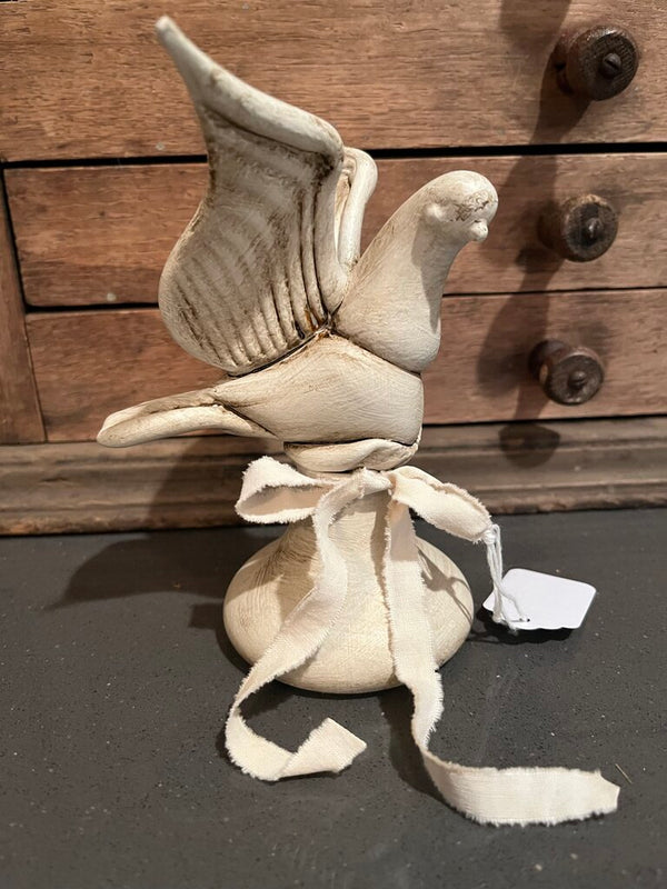 Ceramic tea stained dove
