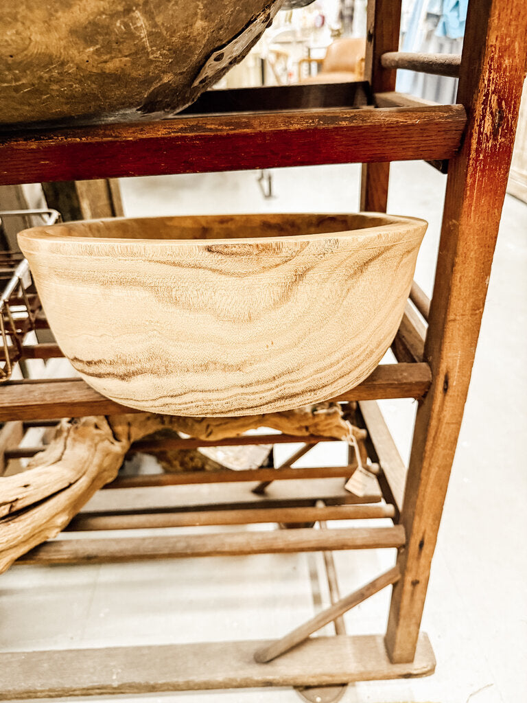 Large Round Wooden bowl