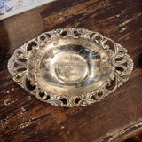 Vtg silver plate champion flight dish trophy
