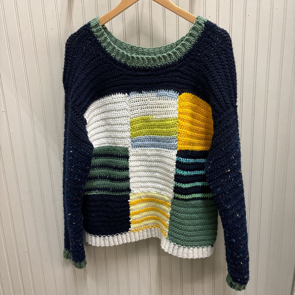 Patchwork Knit Sweater