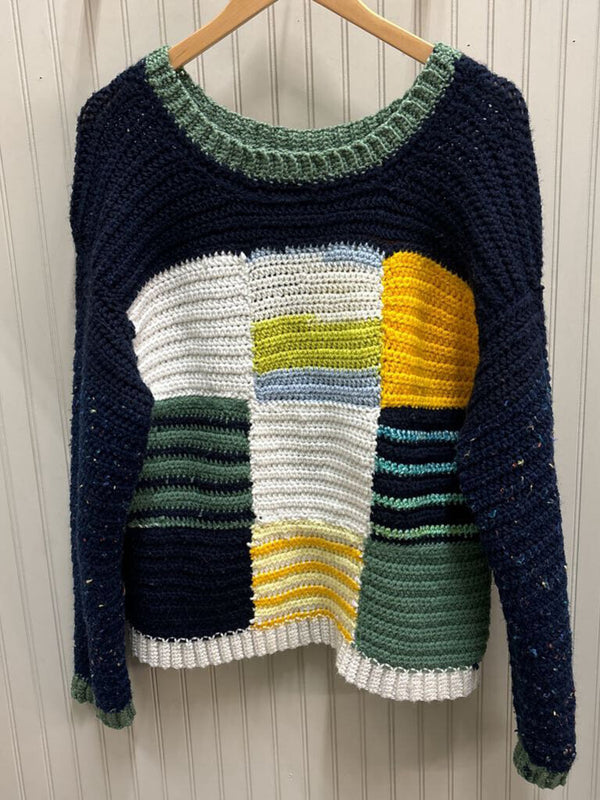 Patchwork Knit Sweater