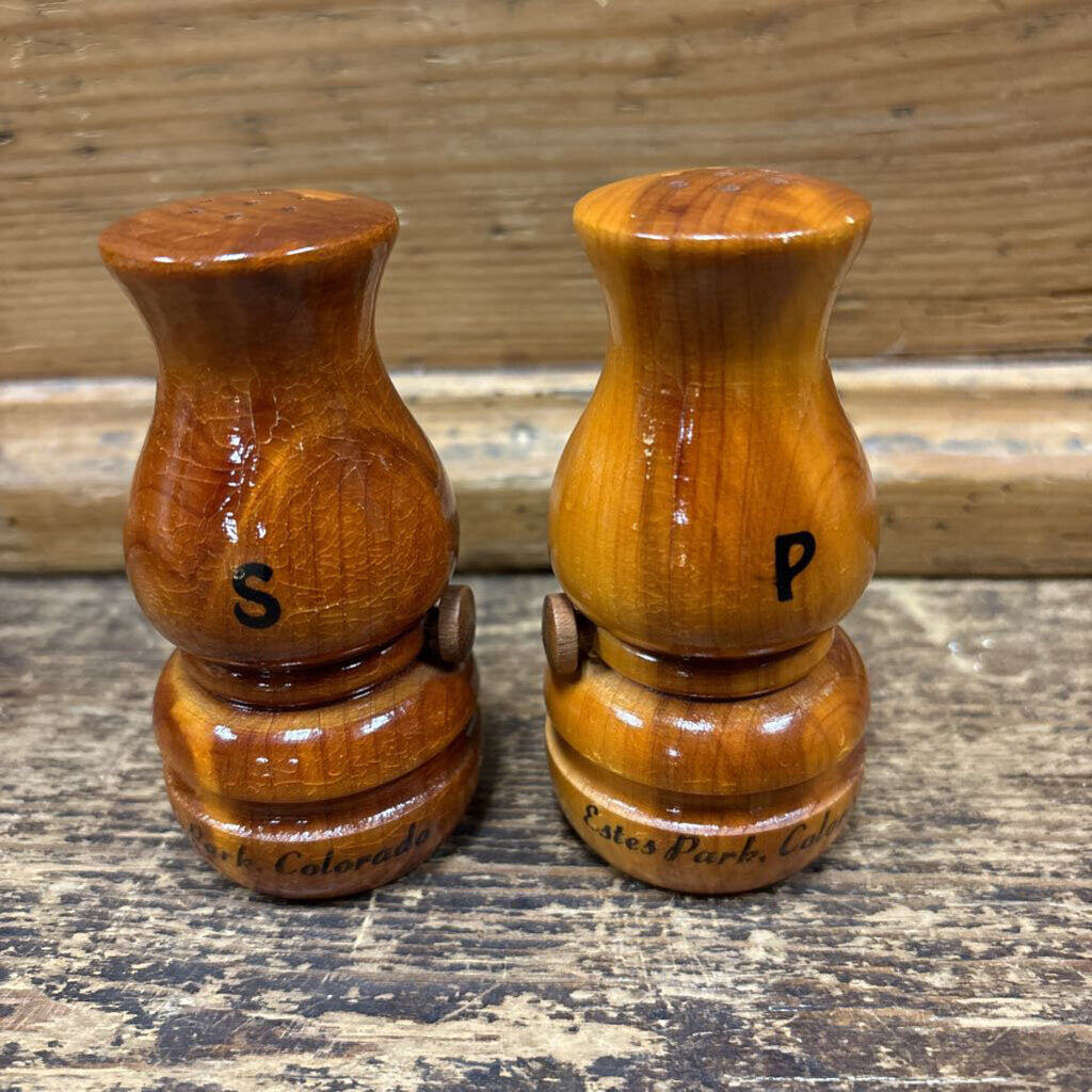Wooden Salt and Pepper Shakers