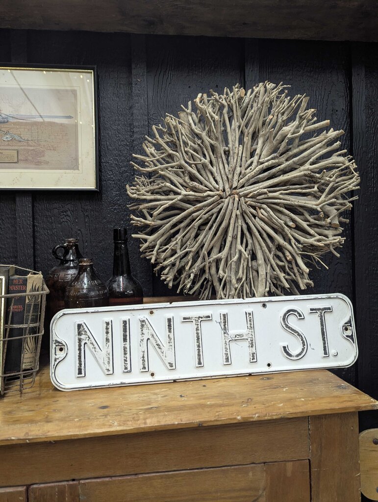 Vintage Ninth Street sign 6" x 24"