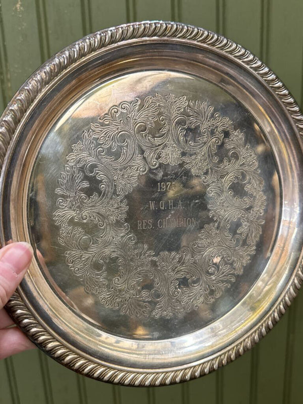 1975 Engraved Silver Tray