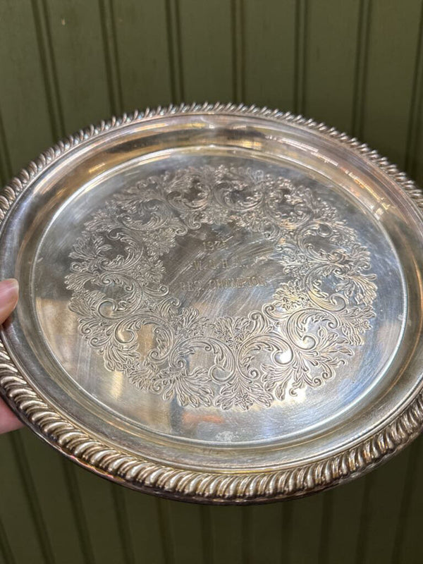 1975 Engraved Silver Tray