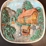 Hand Painted English Chalkware Plaque