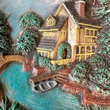 Hand Painted English Chalkware Plaque