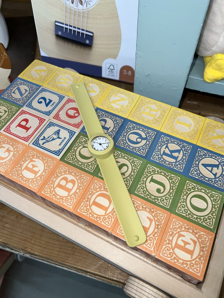 mustard slap bracelet watch