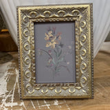 5x7 French Wildflowers Framed Antique Art