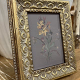 5x7 French Wildflowers Framed Antique Art