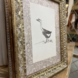 8x10 Single Goose Framed Antique Art
