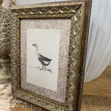 8x10 Single Goose Framed Antique Art
