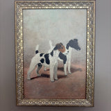 12x16 Two Fox Terriers Framed Antique Art