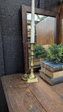 Vintage brass candlestick w/hanging snuffer, Rare! 9" H