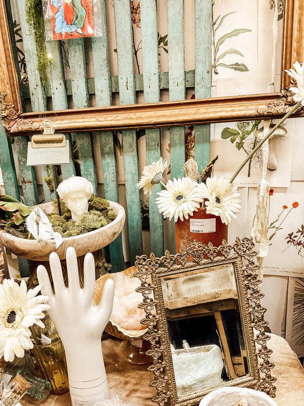 Antique gold framed mirror