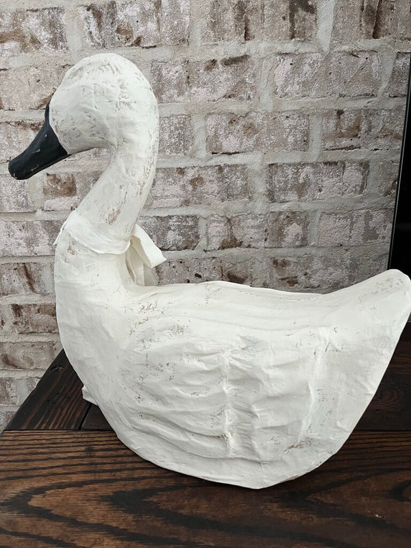 Paper mache swan