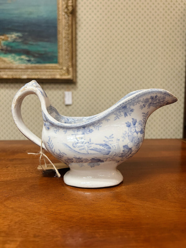 19th Century English Pottery - Asiatic Pheasants - Gravy Boat