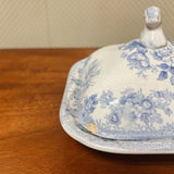 19th Century English Pottery - Asiatic Pheasants - Sm Square Covered Dish