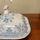 19th Century English Pottery - Asiatic Pheasants - Sm Square Covered Dish