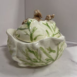 white cabbage bowl with bunny lid