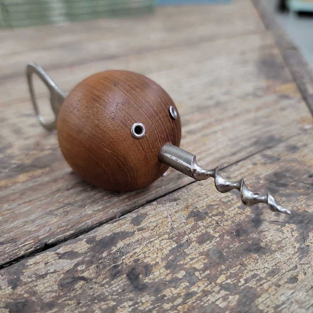 Vtg MCM fish bottle opener/corkscrew Denmark