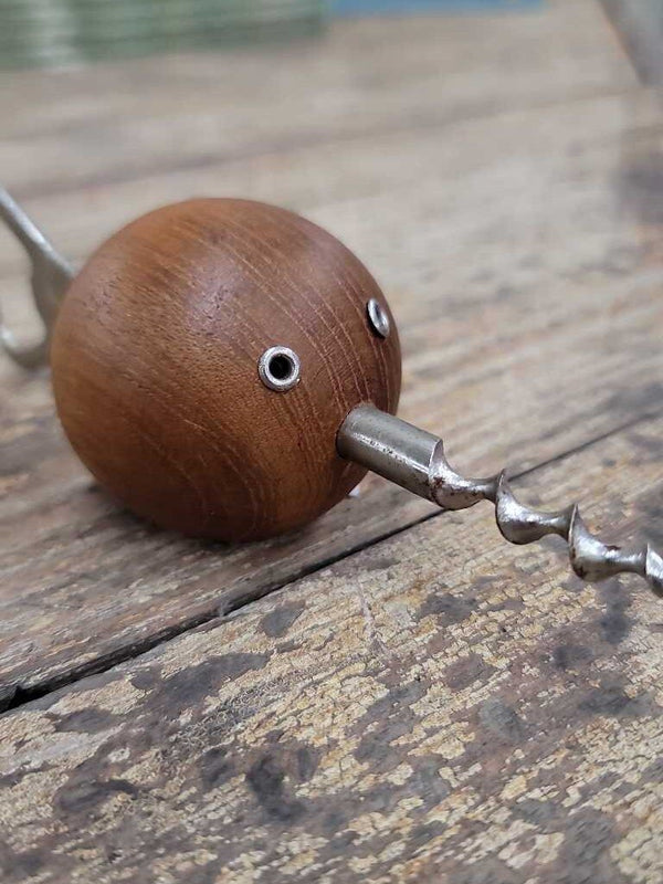 Vtg MCM fish bottle opener/corkscrew Denmark