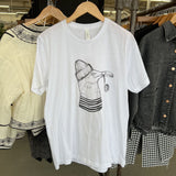 nautical sailor sea gull with pipe graphic tee