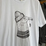nautical sailor sea gull with pipe graphic tee